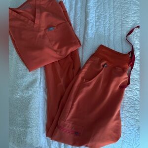 Figs Sunset Orange Scrubs